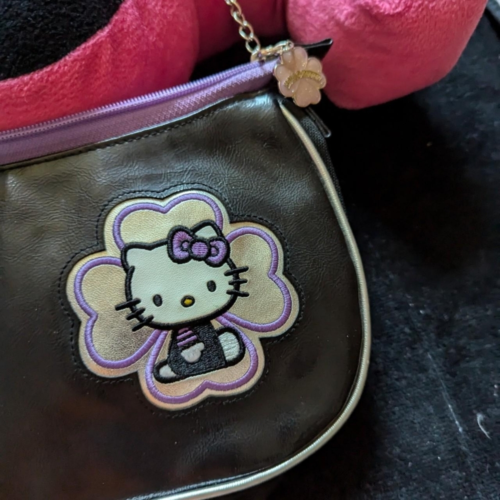 hello kitty black purple purse est 2005 - Picture 2 of 7